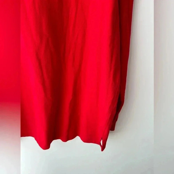 Mens Polo Ralph  Lauren Classic Fit Long Sleeve Red Mesh Polo Shirt - Picture 11 of 11